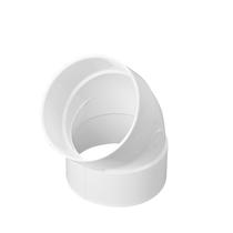Cotovelo de 45 graus em PVC NDS de 10 cm branco para tubos de 4 polegadas Cotovelo de 45 graus em PVC NDS de 10 cm branco para tubos de 4 polegadas
