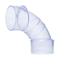 Cotovelo de coleta de poeira POWERTEC 70364V 90 4 polegadas Clear