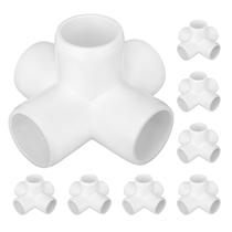 Cotovelo de encaixe de PVC, 5 vias, 1 polegada, pacote com 8 móveis, grau verde