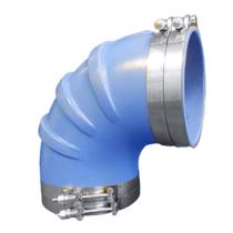 Cotovelo de escape úmido 4", silicone azul, tridente de 90 graus Cotovelo de escape úmido 4", silicone azul, tridente de 90 graus
