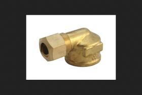 Cotovelo de latão de 90 graus JMF 5/8" x 1/2" de compressão FPT