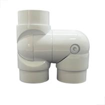 Cotovelo Duplo CD02 Articulado 2 Pol Guarda Corpo - Branco