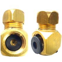cotovelo em latão para gás 1/2 npt fêmea x 3/8 porca