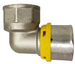 Cotovelo Fêmea Prensar Gás 26mmX3/4" Multicamada Sferagas Kit com 12 unidades