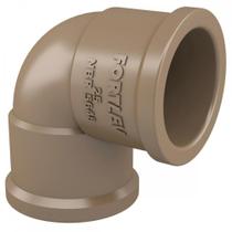 Cotovelo Fortlev PVC Liso Liso 3/4X90 Marrom - Kit C/50 Unidades