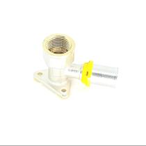 Cotovelo Gás Tubo Multicamada Prensar 16mm 1/2 Fêmea Suporte