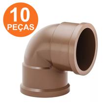Cotovelo Joelho 90 Soldável Marrom 25mm 3/4 10 Peças
