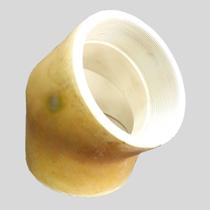 Cotovelo Joelho De Rosca 6" x 45º Conexão PVC Reforçado Fibra