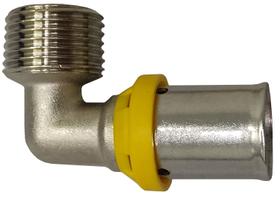 Cotovelo Macho Prensar Gás 16MMX1/2" Multicamada Sferagas Kit com 30 unidades Cotovelo Macho Prensar Gás 16MMX1/2" Multicamada Sferagas Kit com 30 unidades