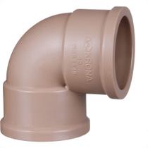 Cotovelo Marrom Krona Liso Liso 32Mm X 90 426 - Kit C/25 Cotovelo Marrom Krona Liso Liso 32Mm X 90 426 - Kit C/25