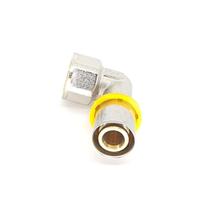 Cotovelo Para Gás Tubo Multicamada Prensar 20mm X 1/2 Fêmea