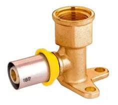 Cotovelo Para Tubo Multicamada 16mm X 1/2 Fêmea Com Flange