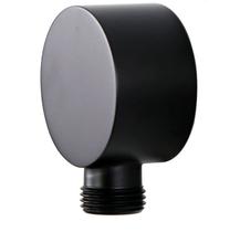 Cotovelo saida luxo para flexivel de DUCHA PRETO FOSCO 1/2