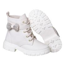 Coturno 3 em 1 Beakid Bota Infantil Menina Off White