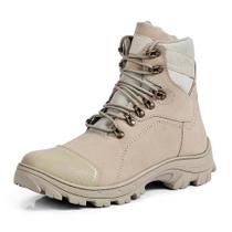 Coturno Adventure Bota Couro Masculina Cano Médio Atacador Solado Borracha Antiderrapante Resistente Confortável - FRANCA GRIFFE