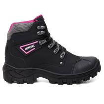Coturno Adventure Catpriime Preto Rosa com C.A de Aprovação 47.751