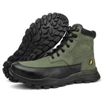 Coturno Adventure Couro Masculino Cano Médio Alta Performance Trakking Trilha Caminhada Cinza Coturno Adventure Couro Masculino Cano Médio Alta Performance Trakking Trilha Caminhada Cinza