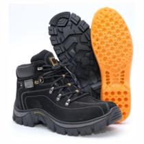 Coturno Adventure Masculino Bota em Couro Confortável Com Palmilha Gel