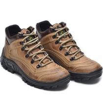 Coturno Adventure Masculino Couro Tratorado Conforto Trilha