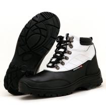 Coturno adventure masculino trekking couro 246 branco Coturno adventure masculino trekking couro 246 branco