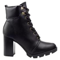 Coturno Beira Rio Salto Alto Solado Tratorado Feminino Preto Coturno Beira Rio Salto Alto Solado Tratorado Feminino Preto