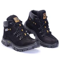 Coturno Bota Adventure Tênis Couro Legitimo Masculino Ket Tamanhos Especiais Até o Numero 48 Preto