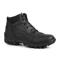 Coturno Bota Adventure Trilha West World Couro Legitimo Preta