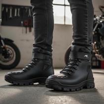 Coturno Bota Casual Masculina Confortavel Resistente Couro Palmilha em Gel PU Coturno Bota Casual Masculina Confortavel Resistente Couro Palmilha em Gel PU