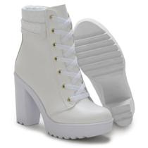 Coturno bota feminina cano alto tratorada topissima - World Boot Line