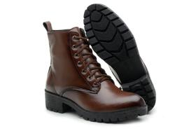 Coturno Bota Feminina Marrom