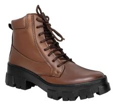 Coturno Bota Feminina Tratorada Cofortável Coturno Bota Feminina Tratorada Cofortável
