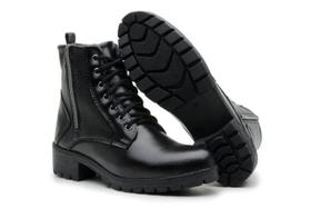 Coturno Bota Feminina Tratorada Preta Coturno Bota Feminina Tratorada Preta
