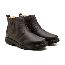 Coturno Bota Masculina Couro Cano Médio de Trabalho Qualidade - USE RC