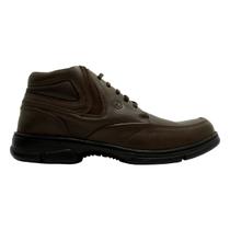Coturno Bota Masculino Anatomic Gel Troy Casual Confortável Couro Inverno Confortável Reforçado Macio