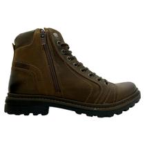 Coturno Bota Masculino Freeway Absolut X Rústico Zíper Lateral Couro 7104