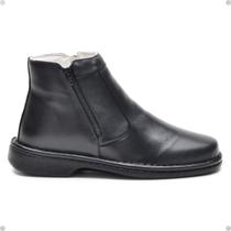 Coturno Cano Curto Bota Masculina Em Couro Estilo Cla-Cle Coturno Cano Curto Bota Masculina Em Couro Estilo Cla-Cle
