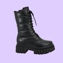 Coturno Cano Médio Arthemis Numeração Especial Preta