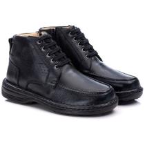 Coturno Casual Conforto Couro Preto - RT8003FLOPTO Coturno Casual Conforto Couro Preto - RT8003FLOPTO