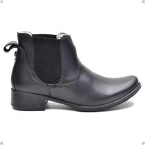 Coturno Casual Feminino Em Couro Bota Chelsea Cla-Cle Coturno Casual Feminino Em Couro Bota Chelsea Cla-Cle