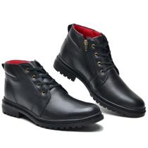 Coturno Casual Masculino Couro Legítimo Coturno Casual Masculino Couro Legítimo