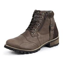 Coturno Casual Masculino Zíper Lateral Mad Dog - Fakcini- 801 - Café