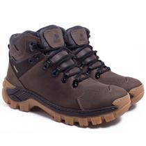 Coturno Colorado Masculino de Couro Premium cor Crazy Horse