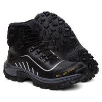 Coturno Couro Confortável Macio Leve Adventure C/biqueira