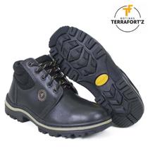 Coturno Couro Preto Cód: 940 - TerraFort'z
