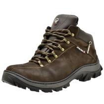 Coturno de couro modelo adventure urbano 260 cafe