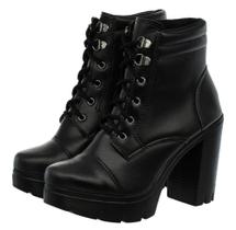 Coturno Femininno Plataforma Confort Costura Ferradura Coturno Femininno Plataforma Confort Costura Ferradura