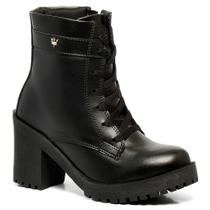 Coturno Feminino Bota Botinha Sola Alta Cano Baixo Estilosa Elegante