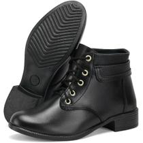 Coturno Feminino Bota Cano Baixo Comforto - Calpstar