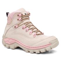 Coturno Feminino Bota de Couro Legítimo Trilha Confortável Estiloso Com C.A - Via Livre Boots