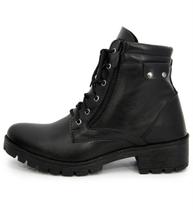 Coturno Feminino Bota Feminina Tratorada Zíper Lateral Cano Curto Modinha Preto Coturno Feminino Bota Feminina Tratorada Zíper Lateral Cano Curto Modinha Preto